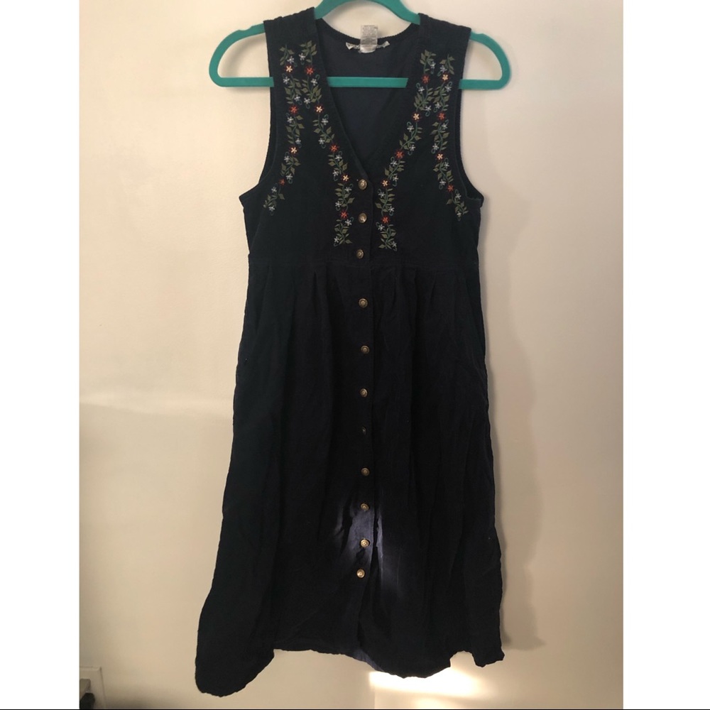 Embroidered Corduroy Jumper